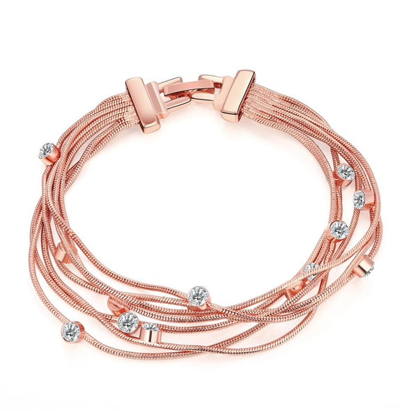 Multi-Strand Bracelet in Rose Gold