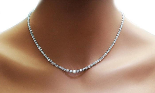 Cubic Zirconia Tennis Necklace