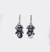 Black Dangling Grapevine Earrings