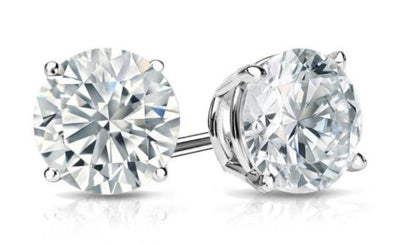 White Topaz Stud Earring