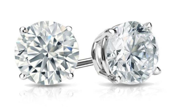 White Topaz Stud Earring