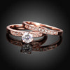 Lucitel Duo Ring Set, Rose Gold