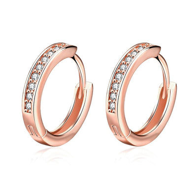 Small Hoop Earrings in Rose Gold