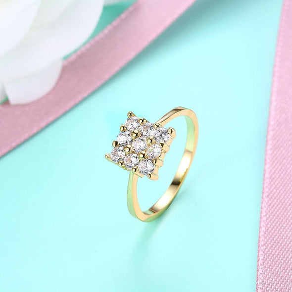 Eternity™ Square Shaped Ring in Gold