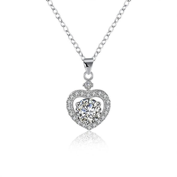 Silver Heart Shaped Necklace